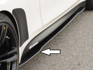 Carbon side skirt extension, højre