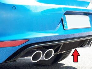 Orig. VW Golf 7 R diffuser sort blank