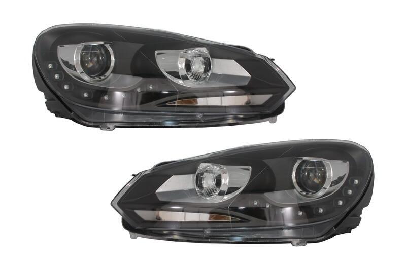 LED DRL-forlygter egnet til VW Golf 6 VI (10.2008-2012) Sort