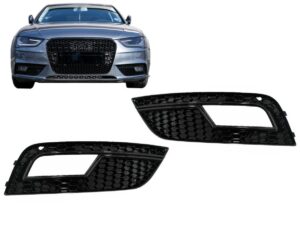 Tågeforlygtemasker til Audi A4 B8 Facelift (2012-2015) RS4 Design Sort