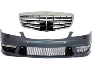 Frontskærm med central gitter, der passer til Mercedes S-Class W221 (2005-2012) S63 S65 design