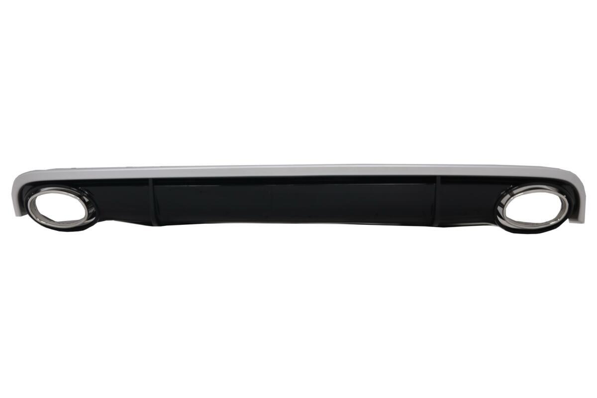 Bageste kofanger valance luftdiffuser egnet til Audi A7 4G (2010-2014) med udstødningsspidser i RS7 design.