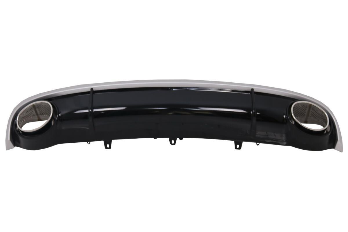 Bageste kofanger valance luftdiffuser egnet til Audi A7 4G (2010-2014) med udstødningsspidser i RS7 design. - Billede 2