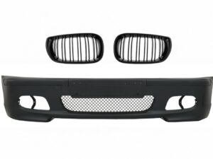 Frontskørt egnet til BMW 3 Series E46 Facelift Sedan Touring (2001-2004) M-Tech Look med central gitter M design i klaversort.