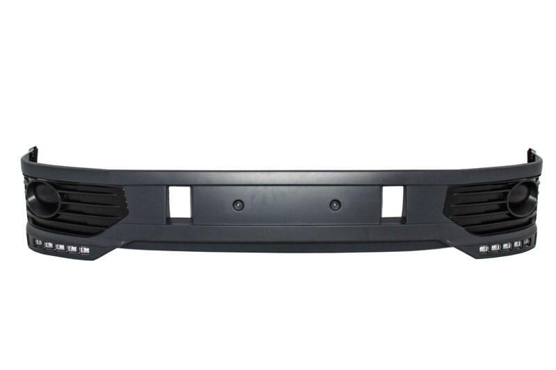 Frontspoiler til VW Transporter Multivan Caravelle T5 T5.1 Facelift (2010-2015) i Sportline-design med LED DRL.