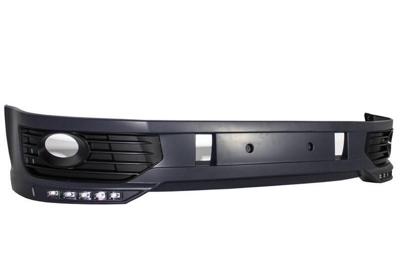Frontspoiler til VW Transporter Multivan Caravelle T5 T5.1 Facelift (2010-2015) i Sportline-design med LED DRL. - Billede 3