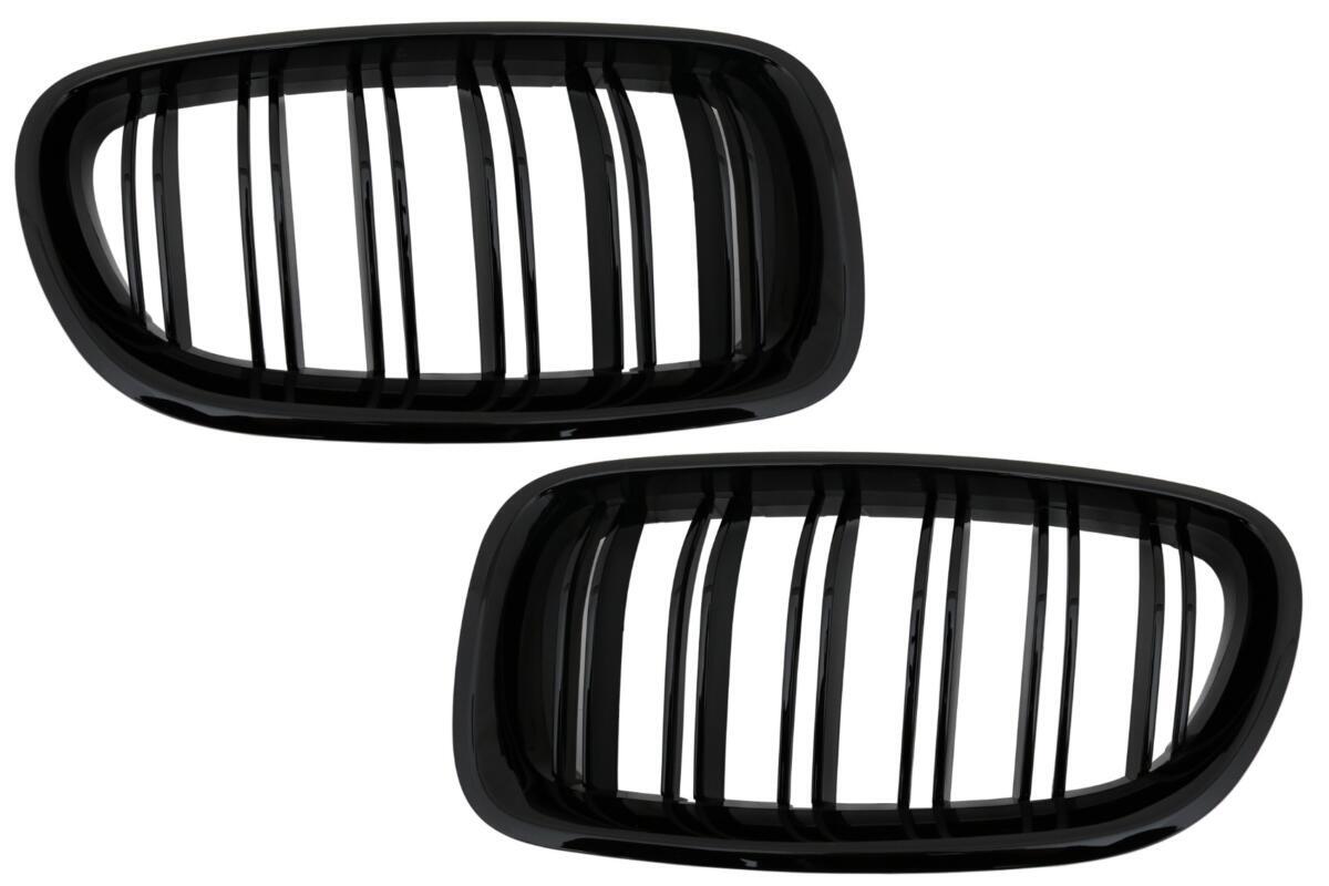 Centralgriller Nyrer til BMW 5 Serie F10 F11 (2010-2017) Dobbelt Stribe M Design Klaver Sort