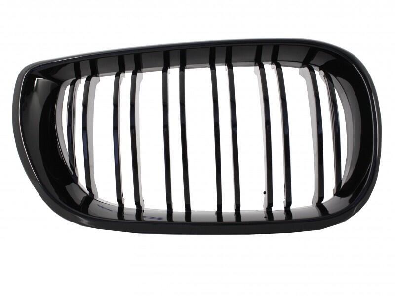 Centrale nyregriller velegnet til BMW 3 Series E46 Facelift (10.2001-2005) Dobbeltstribet M-design i klaversort. - Billede 3