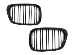 Centrale nyregriller velegnet til BMW 5-serie E39 (1997-2003) Dobbeltstribet M-design i klaversort.