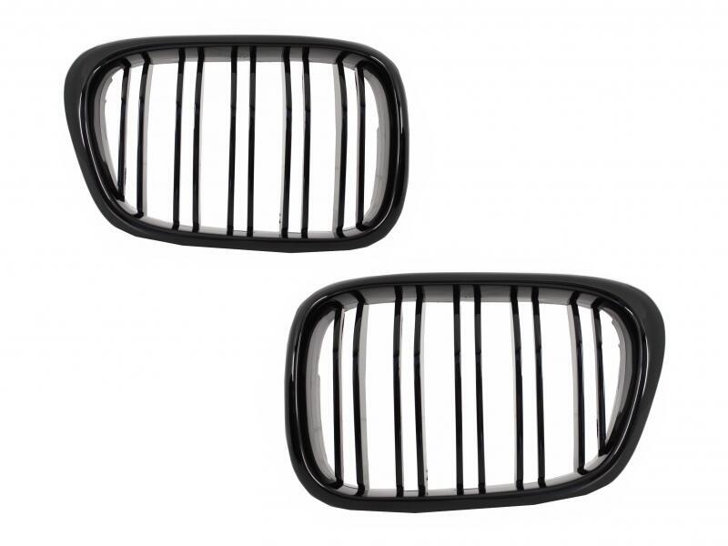 Centrale nyregriller velegnet til BMW 5-serie E39 (1997-2003) Dobbeltstribet M-design i klaversort.