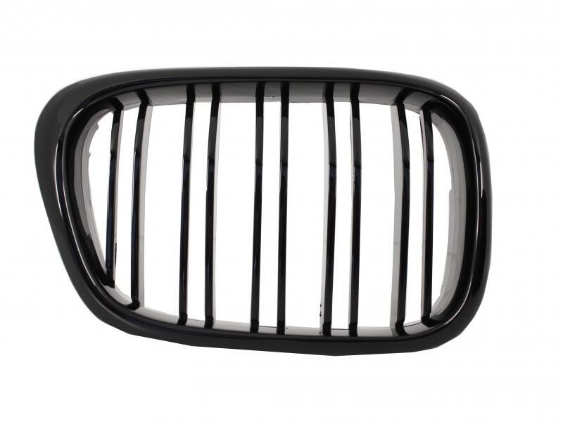 Centrale nyregriller velegnet til BMW 5-serie E39 (1997-2003) Dobbeltstribet M-design i klaversort. - Billede 3