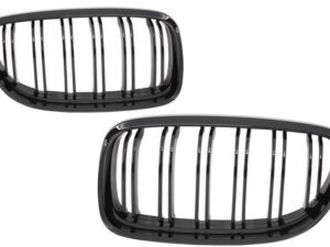 Front Nyrerist egnet til BMW 3 Series E90 E91 LCI (2008-2011) Dobbelt Stripe M Design Klaver Sort