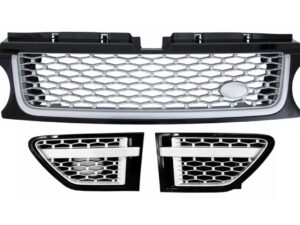 Central gitter og sideventilationssamling egnet til Land Range Rover Sport L320 Facelift (2009-2013) Autobiography Look Black Silver Edition