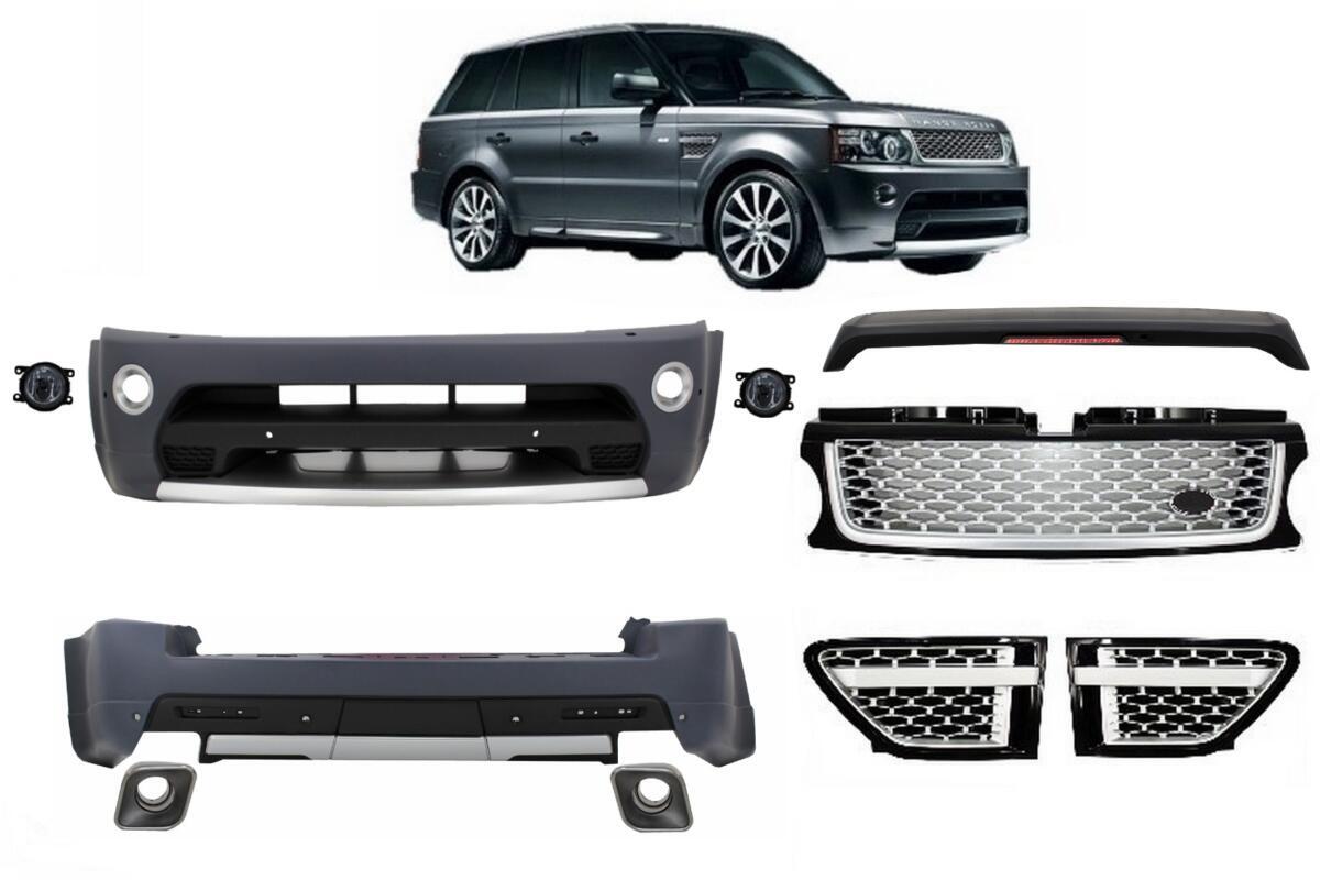 Body Kit egnet til Land Range Rover Sport L320 Facelift (2009-2013) Autobiography Design Black Silver Grille Edition