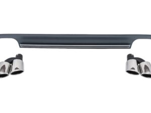 Bageste kofanger valance diffuser egnet til Audi A7 4G (2010-2014) med udstødningsspidser i S7 facelift design.