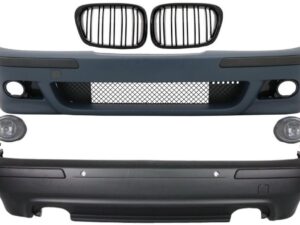 Body Kit egnet til BMW 5 Series E39 (1997-2003) Dobbelt Udstødning M5 Design med Tågeforlygter i Krom og Centralgrill i Klaver Sort