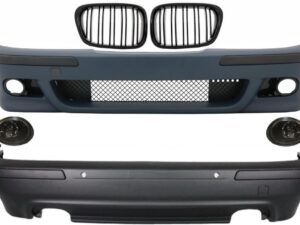 Body Kit egnet til BMW 5 Series E39 (1997-2003) Dobbelt Udstødning M5 Design med Tågeforlygter Røg og Centrale Gitter i Klaversort.