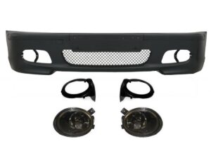 Frontskørt egnet til BMW E46 Sedan Touring (1998-2004) M-Technik M-Tech M-Sport model med røgfarvede tågeforlygter.