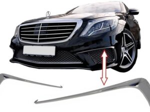 Frontbumper splittere finner egnet til Mercedes W222 S-Klasse S65 Design (2013-2017) Chrome Edition