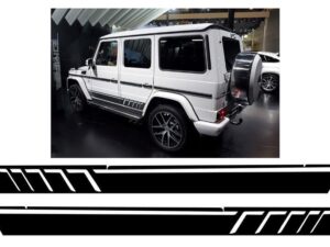 Side Decals Klistermærker Vinyl Mat Sort egnet til Mercedes G-klasse W463 (1989-2017)