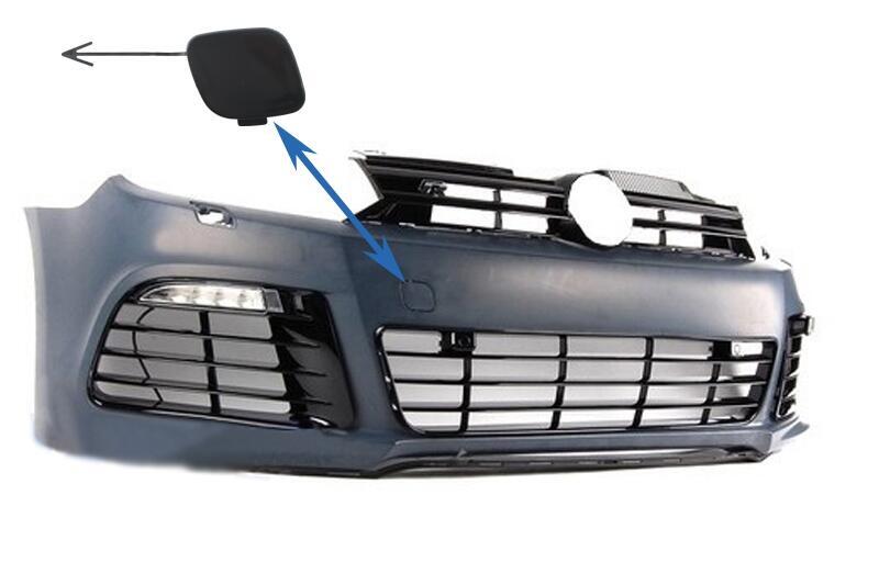 Trækøjeafdækning til frontbumper, der passer til VW Golf VI 6 (2008-2013) R20 Look