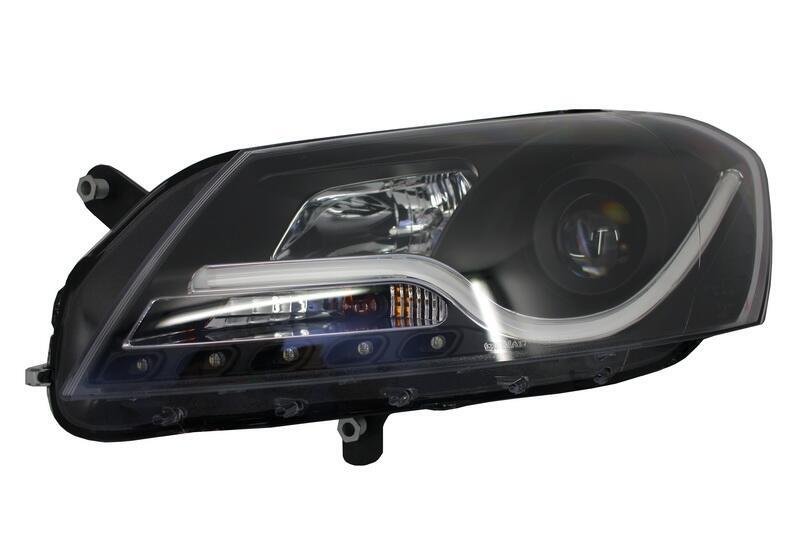 LED DRL forlygter med lysbar, egnet til VW Passat B7 (10.2010-10.2014) i sort. - Billede 2