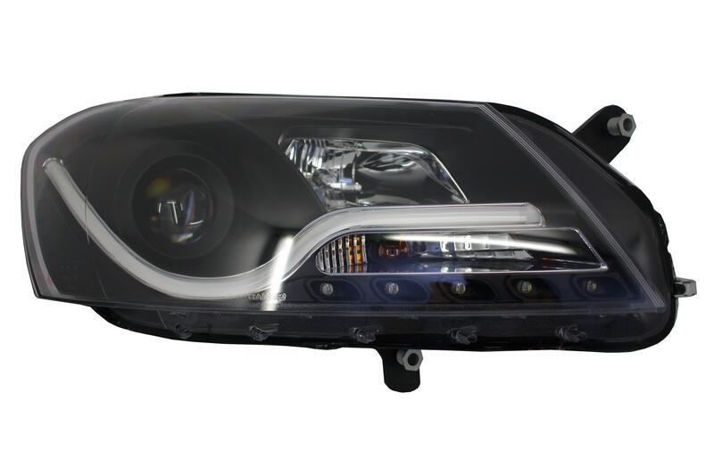 LED DRL forlygter med lysbar, egnet til VW Passat B7 (10.2010-10.2014) i sort. - Billede 3