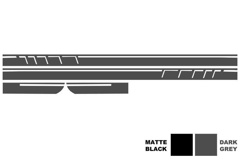 Side Decals Klistermærke Vinyl Mørkegrå egnet til Mercedes CLA W117 C117 X117 (2013-2016) A Klasse W176 (2012-op) 45 Design Edition 1 - Billede 2