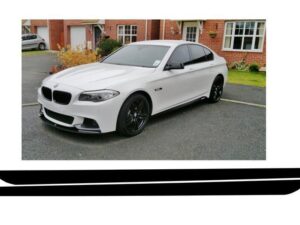 Side Decals Klistermærker Vinyl Mat Sort egnet til BMW 5 Serie F10 F11 (2011-Up) M-Performance Design
