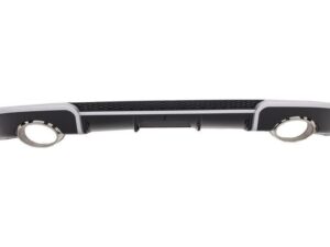 Bageste kofanger valance diffuser med udstødningsspidser, der passer til Audi A3 8V Hatchback Sportback (2012-2015) RS3 design.