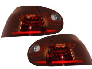 LED baglygter velegnet til VW Golf V 5 (2004-2009) venstrestyret (LHD) kirsebærrød urban stil