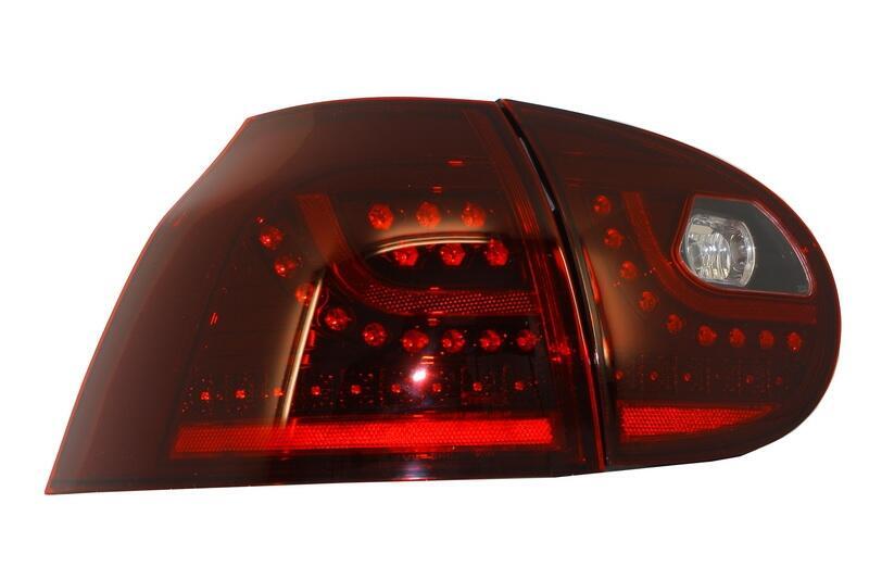 LED baglygter velegnet til VW Golf V 5 (2004-2009) venstrestyret (LHD) kirsebærrød urban stil - Billede 3