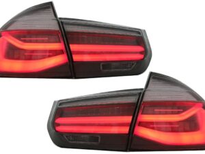 LED Baglygter M Look Black Line egnet til BMW 3 Serie F30 Pre LCI & LCI (2011-2019) Rød Røg Konvertering til LCI Design med Dynamisk Sekventiel Blinklys