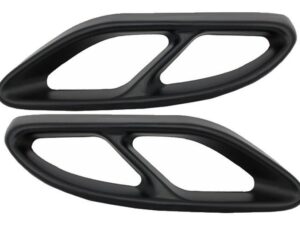 Sorte udstødningsspidser dækninger velegnet til Mercedes C-Klasse W205 S65 E65 GLE W166 X166 GLC W253 Sport Design