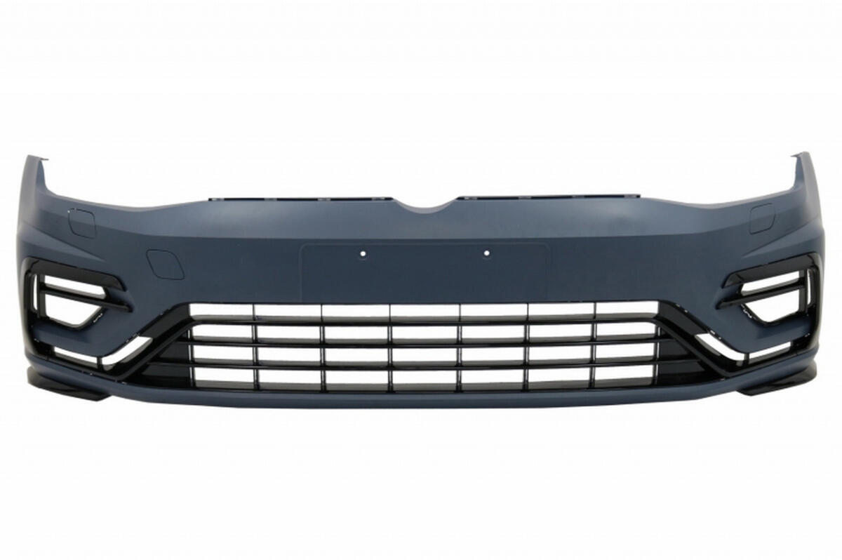 Frontskørter med central grill uden emblem, egnet til VW Golf 7.5 (2017-2020) R GTI design. - Billede 2