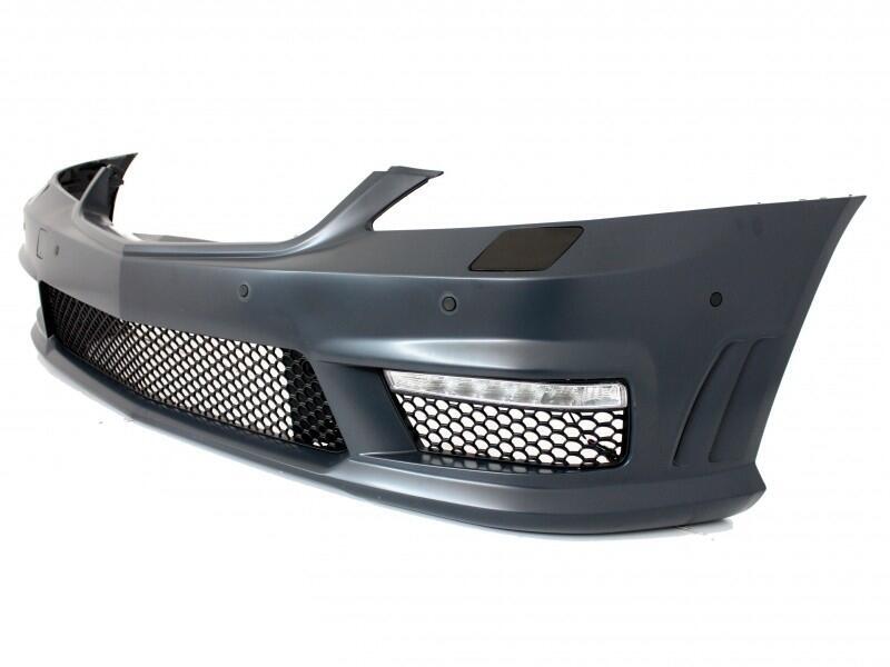 Frontskørter egnet til Mercedes S-Class W221 (2005-2012) med enkelt ramme frontgrill S63 S65 design. - Billede 3