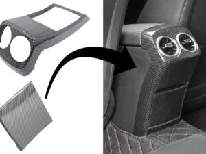 Bagagerumsarmlæn boks luftudløbsdæksel egnet til Mercedes A-Class W177 V177 (2018-nu) i kulfiber.