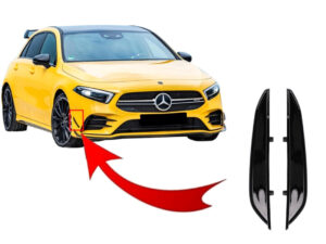 Frontskørter Sidefinne Flaps egnet til Mercedes A-Klasse W177 V177 (04.2018-2022) A35 Design Black Edition