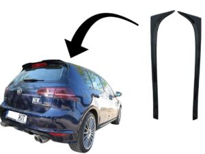 Bagagerums bagvinduesfinne spoiler egnet til VW Golf 7 & 7.5 (2012-2020) GTI design i piano sort.