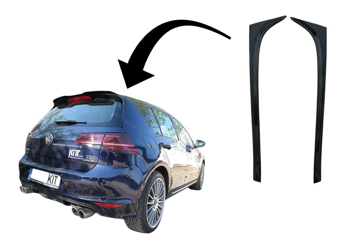 Bagagerums bagvinduesfinne spoiler egnet til VW Golf 7 & 7.5 (2012-2020) GTI design i piano sort.