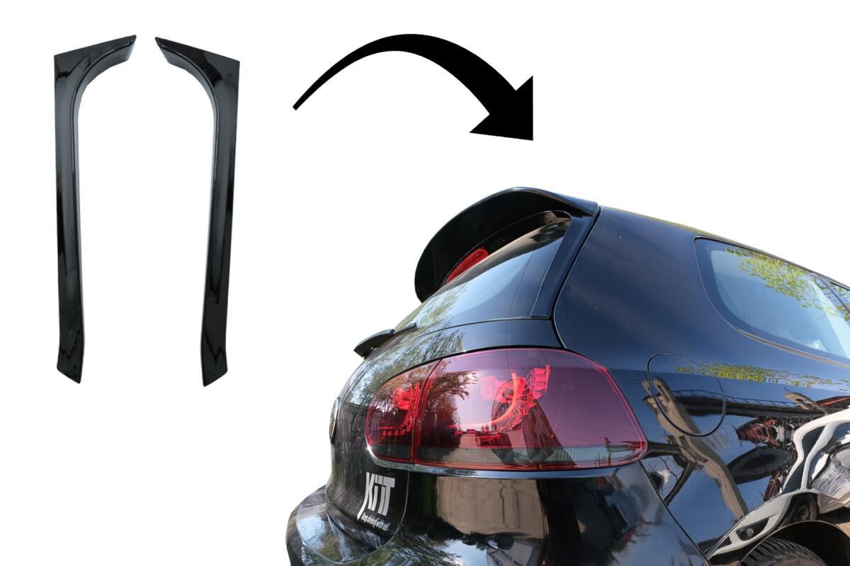 Bagagerums bagvinduesfinne spoiler egnet til VW Golf 6 GTI / R MK6 (2008-2012) i klaversort.