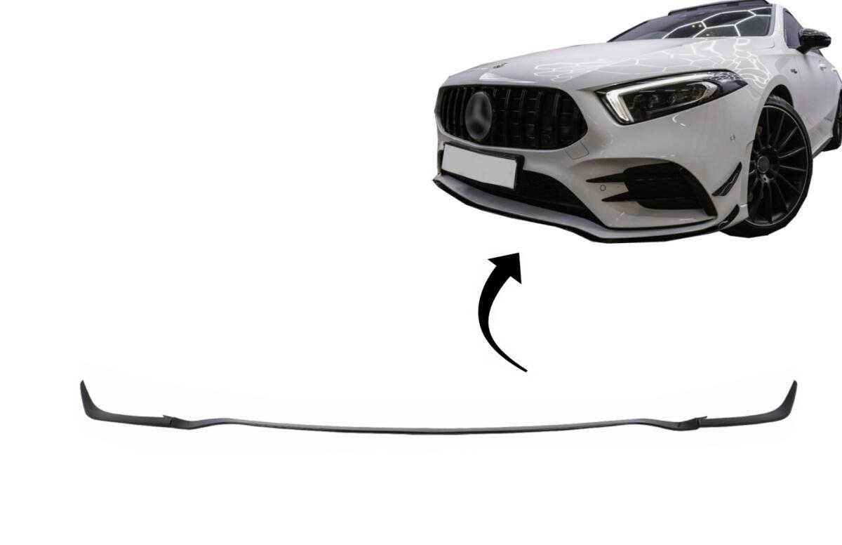 Frontskørtsforlængelse egnet til Mercedes A-Class W177 V177 (04.2018-2022) A35 Design Black Edition