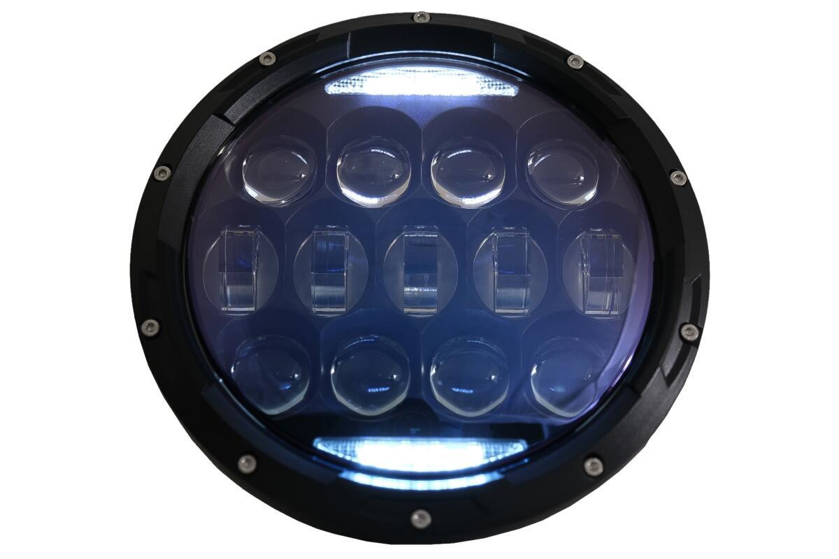 7 tommer CREE LED forlygter med amber halo DRL, egnet til Jeep Wrangler TJ & JK (1997-2018) - Billede 2