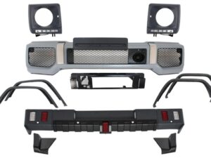 Body Kit egnet til Mercedes G-Class W463 (1989-2018) G63 G65 design med skærmforlængelser, hjulkasser og lygtebeskyttere med LED DRL.
