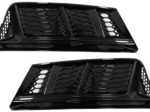 Bumper Nederste Gitter Dækninger Side Gittere egnet til Audi A4 B9 Sedan Avant (2016-2018) RS4 Design Black Edition