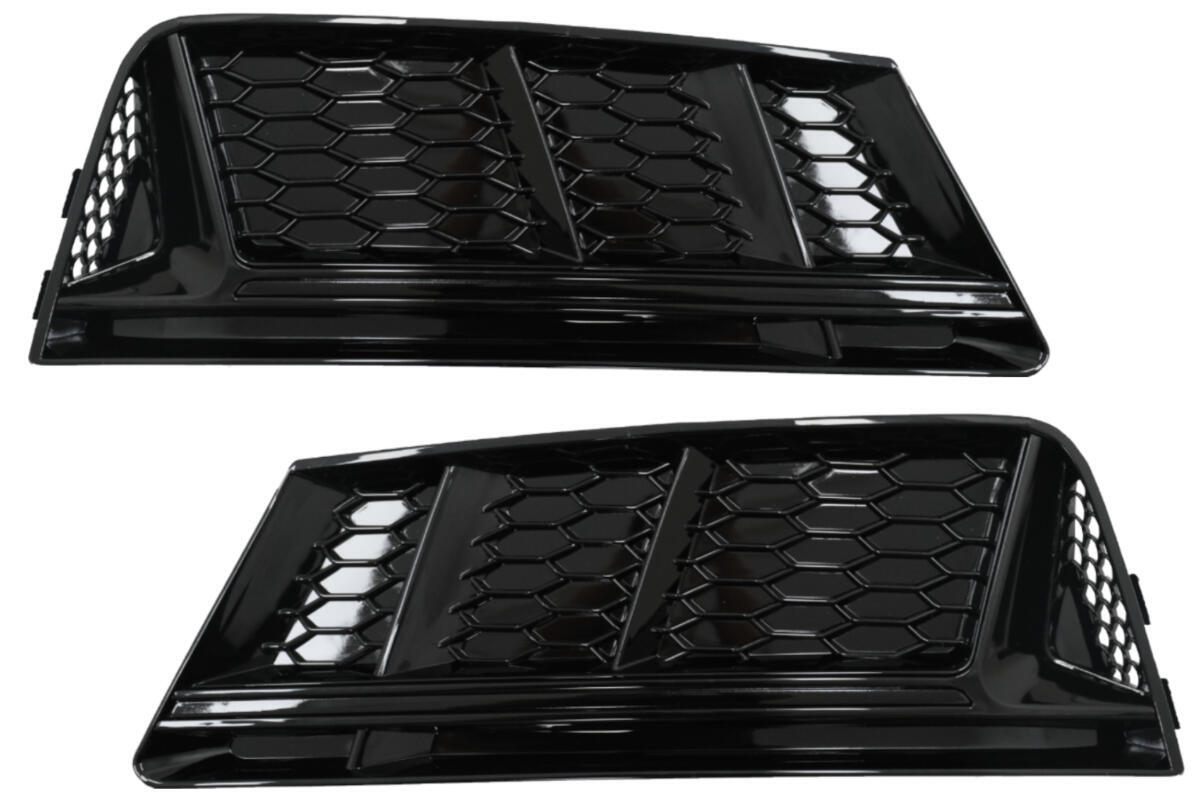 Bumper Nederste Gitter Dækninger Side Gittere egnet til Audi A4 B9 Sedan Avant (2016-2018) RS4 Design Black Edition