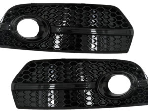 Tågelampe dæksler sidegittere egnet til Audi Q5 SUV 8R (2008-2011) RS design i klaversort.