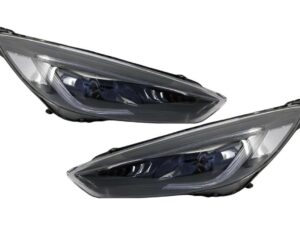 LED DRL forlygter egnet til FORD Focus III Mk3 RHD (2015-2017) Bi-Xenon design med dynamiske blinklys og demon look.