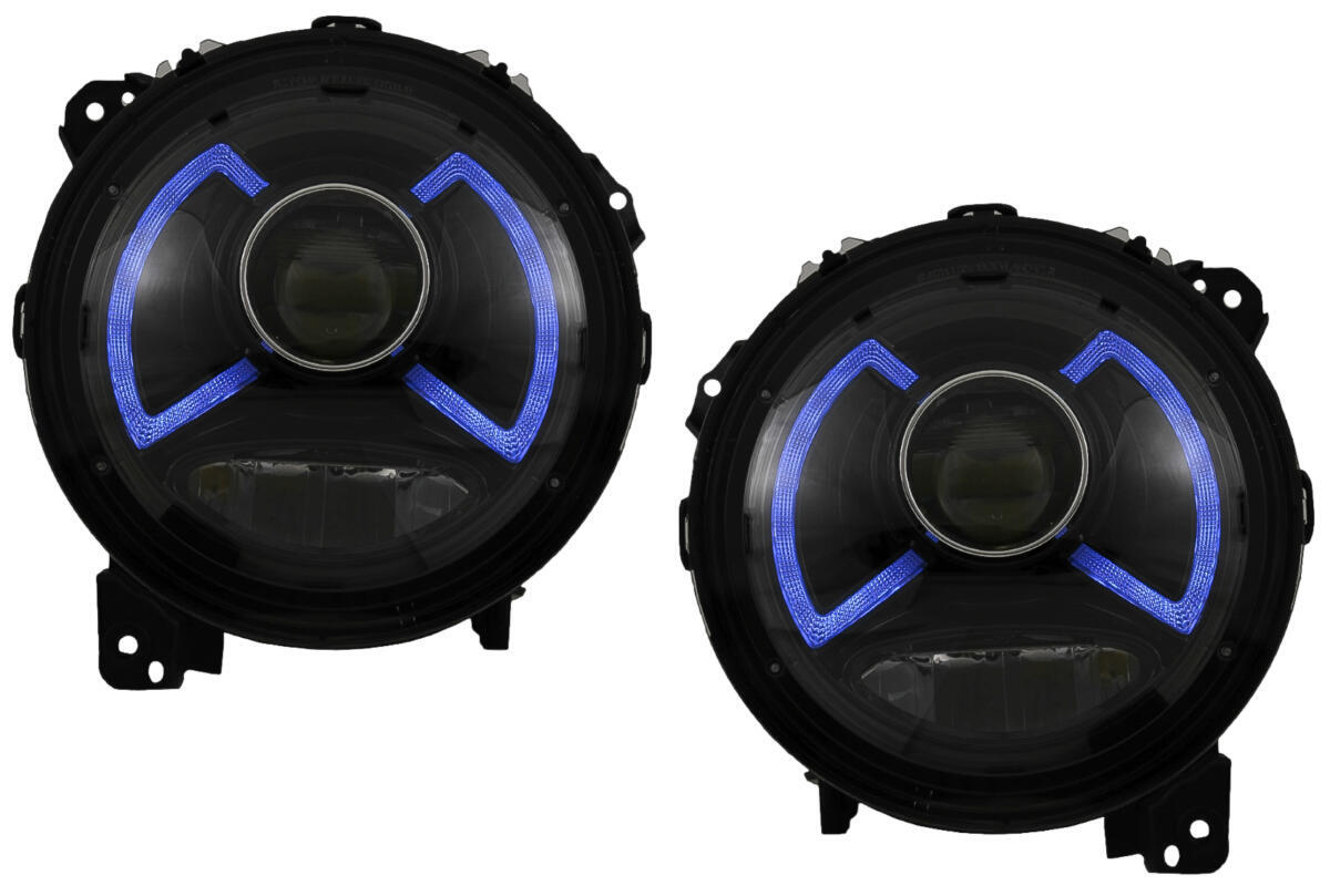 Fuldt LED-forlygter velegnet til Jeep Wrangler IV JL/JLU (2018-og frem) lysbar. - Billede 2