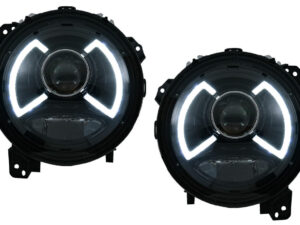 Fuldt LED-forlygter velegnet til Jeep Wrangler IV JL/JLU (2018-og frem) lysbar.